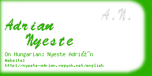 adrian nyeste business card